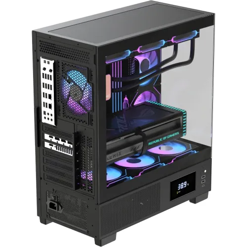 Корпус Formula Crystal E1 Floe черный без БП ATX 6x120mm 2xUSB3.0 audio bott PSU