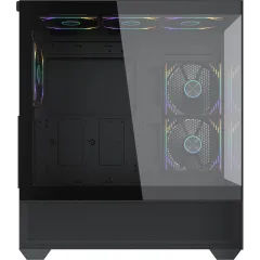 Корпус Accord ACC-EL1B TG черный без БП ATX 2xUSB2.0 1xUSB3.1 audio bott PSU