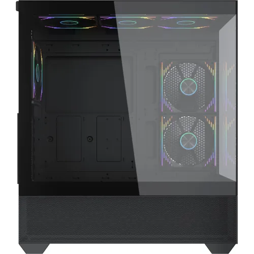 Корпус Accord ACC-EL1B TG черный без БП ATX 2xUSB2.0 1xUSB3.1 audio bott PSU