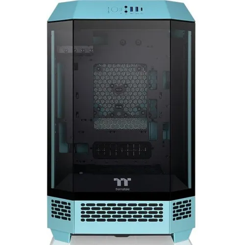 Корпус Thermaltake The Tower 300 Turquoise голубой без БП mATX 8x120mm 6x140mm 2xUSB3.0 audio bott PSU
