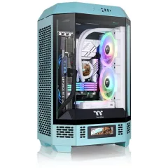 Корпус Thermaltake The Tower 300 Turquoise голубой без БП mATX 8x120mm 6x140mm 2xUSB3.0 audio bott PSU