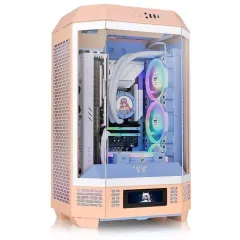 Корпус Thermaltake The Tower 300 Peach Fuzz розовый без БП mATX 8x120mm 6x140mm 2xUSB3.0 audio bott PSU