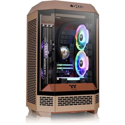Корпус Thermaltake The Tower 300 Gravel Send коричневый без БП mATX 8x120mm 6x140mm 2xUSB3.0 audio bott PSU