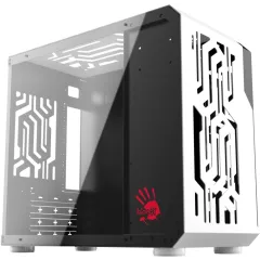 Корпус Bloody BD-CC110 белый/черный без БП mATX 5x120mm 2xUSB3.0 audio