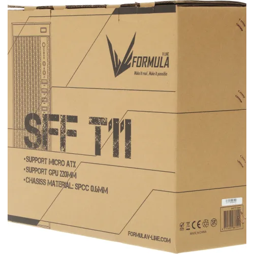 Корпус Formula SFF T11 черный без БП mATX 2xUSB2.0 2xUSB3.0 audio bott PSU