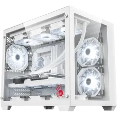 Корпус Bloody BD-CC108 белый без БП mATX 9x120mm 2xUSB3.0 audio bott PSU
