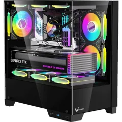 Корпус Formula Crystal Z1M Plus FR черный без БП mATX 9x120mm 1xUSB3.0 audio bott PSU