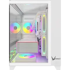 Корпус Formula Crystal Z9ML Floe белый без БП mATX 1xUSB3.0 1xUSB3.1 audio bott PSU