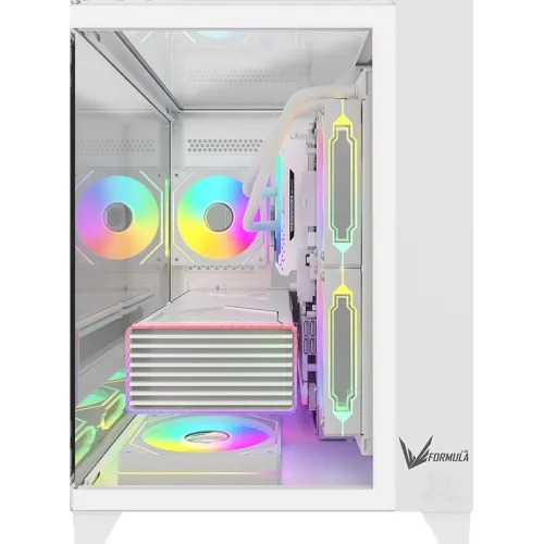 Корпус Formula Crystal Z9ML Floe белый без БП mATX 1xUSB3.0 1xUSB3.1 audio bott PSU