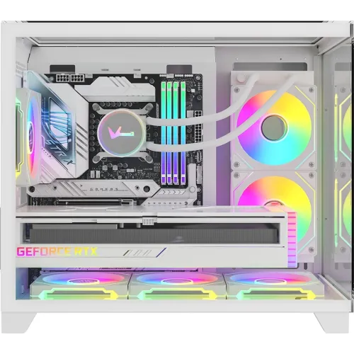 Корпус Formula Crystal Z9ML Floe белый без БП mATX 1xUSB3.0 1xUSB3.1 audio bott PSU