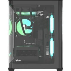 Корпус Formula Crystal U2M Floe черный без БП mATX 9x120mm 1xUSB3.1 audio bott PSU