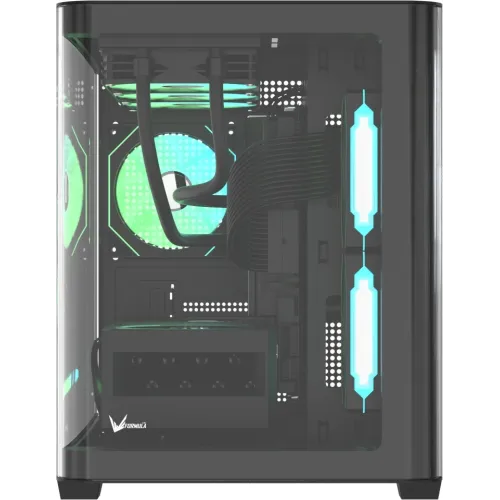 Корпус Formula Crystal U2M Floe черный без БП mATX 9x120mm 1xUSB3.1 audio bott PSU