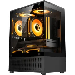 Корпус Accord ACC-UE2B TG OFFICE PRO черный без БП mATX 1xUSB3.0 audio