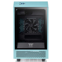 Корпус Thermaltake The Tower 100 Turquoise голубой без БП miniITX 1x120mm 3x140mm 2xUSB3.0 audio bott PSU