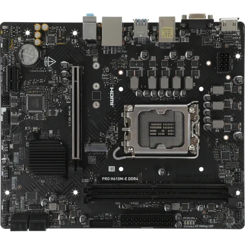 Материнская плата MSI PRO H610M-E DDR4 Soc-1700 Intel H610 2xDDR4 mATX AC`97 8ch(7.1) GbLAN+VGA+HDMI