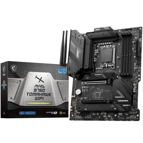 Материнская плата MSI MAG B760 TOMAHAWK WIFI Soc-1700 Intel B760 4xDDR5 ATX AC`97 8ch(7.1) 2.5Gg+VGA+HDMI+DP