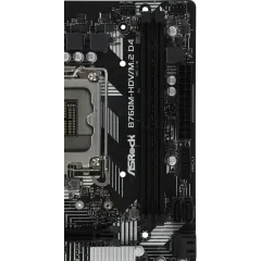 Материнская плата Asrock B760M-HDV/M.2 D4 Soc-1700 Intel B760 2xDDR4 mATX AC`97 8ch(7.1) GbLAN RAID+VGA+HDMI+DP
