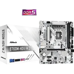 Материнская плата Asrock B760M-HDV/M.2 Soc-1700 Intel B760 2xDDR5 mATX AC`97 8ch(7.1) 2.5Gg RAID+VGA+HDMI+DP