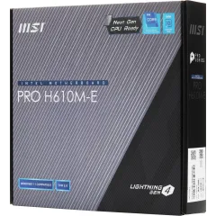 Материнская плата MSI PRO H610M-E Soc-1700 Intel H610 2xDDR5 mATX AC`97 8ch(7.1) GbLAN+VGA+HDMI