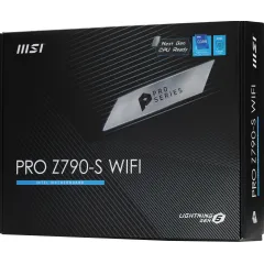 Материнская плата MSI PRO Z790-S WIFI Soc-1700 Intel Z790 4xDDR5 ATX AC`97 8ch(7.1) 2.5Gg RAID+HDMI+DP