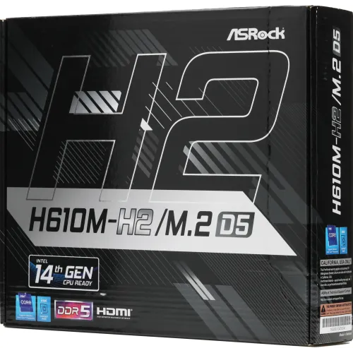 Материнская плата Asrock H610M-H2/M.2 D5 Soc-1700 Intel H610 2xDDR5 mATX AC`97 8ch(7.1) GbLAN+HDMI