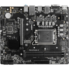 Материнская плата MSI PRO B760M-E Soc-1700 Intel B760 2xDDR5 mATX AC`97 8ch(7.1) GbLAN+VGA+HDMI
