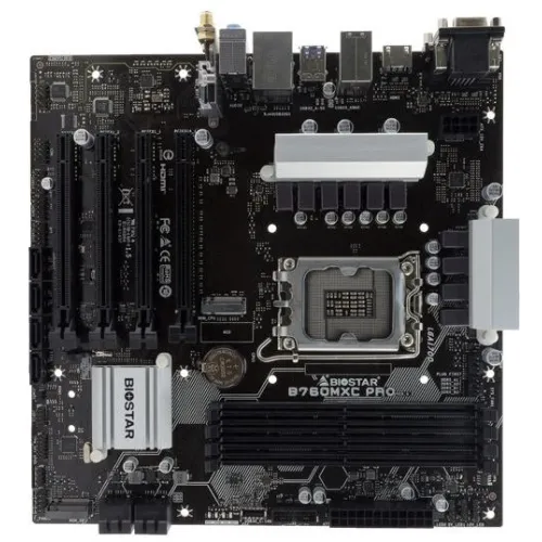Материнская плата Biostar B760MXC Pro Soc-1700 Intel B760 4xDDR5 mATX AC`97 8ch(7.1) 2.5Gg RAID+VGA+DVI+HDMI