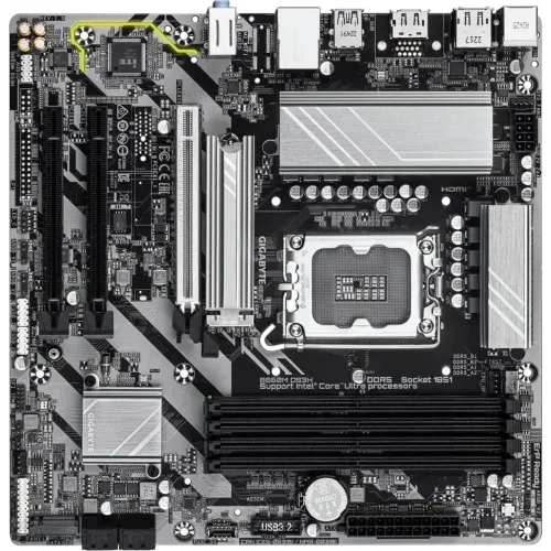 Материнская плата Gigabyte B860M DS3H Soc-1851 Intel B860 4xDDR5 mATX AC`97 8ch(7.1) 2.5Gg RAID+HDMI+DP