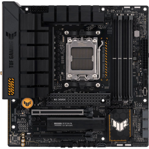 Материнская плата Asus TUF GAMING B650M-PLUS WIFI Socket AM5 AMD B650 4xDDR5 mATX AC`97 8ch(7.1) 2.5Gg RAID+HDMI+DP