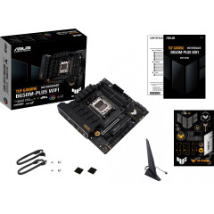 Материнская плата Asus TUF GAMING B650M-PLUS WIFI Socket AM5 AMD B650 4xDDR5 mATX AC`97 8ch(7.1) 2.5Gg RAID+HDMI+DP