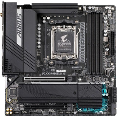 Материнская плата Gigabyte B650M AORUS ELITE AX Socket AM5 AMD B650 4xDDR5 mATX AC`97 8ch(7.1) 2.5Gg RAID+HDMI+DP