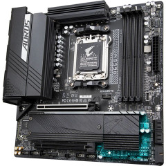 Материнская плата Gigabyte B650M AORUS ELITE AX Socket AM5 AMD B650 4xDDR5 mATX AC`97 8ch(7.1) 2.5Gg RAID+HDMI+DP