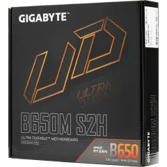 Материнская плата Gigabyte B650M S2H Socket AM5 AMD B650 2xDDR5 mATX AC`97 8ch(7.1) GbLAN RAID+VGA+HDMI+DP