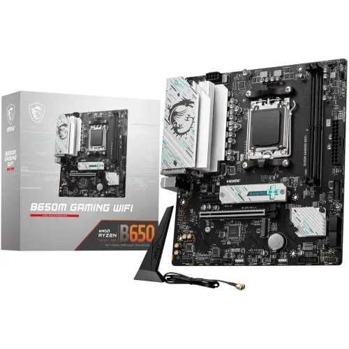 Материнская плата MSI B650M GAMING WIFI Socket AM5 AMD B650 2xDDR5 mATX AC`97 8ch(7.1) 2.5Gg RAID+VGA+HDMI+DP