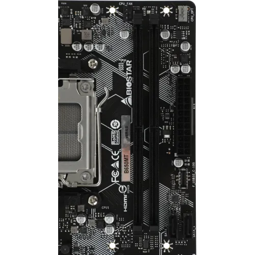 Материнская плата Biostar B650MT Socket AM5 AMD B650 2xDDR5 mATX AC`97 8ch(7.1) GbLAN RAID+HDMI+DP