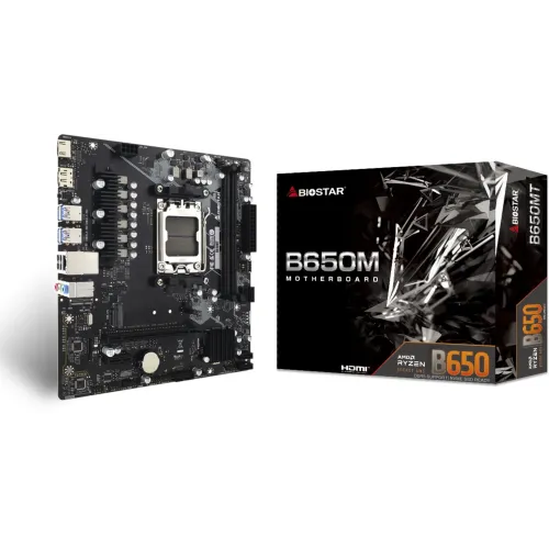 Материнская плата Biostar B650MT Socket AM5 AMD B650 2xDDR5 mATX AC`97 8ch(7.1) GbLAN RAID+HDMI+DP