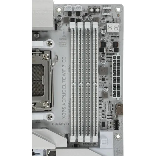 Материнская плата Gigabyte X870 AORUS ELITE WIFI7 ICE Socket AM5 AMD X870 4xDDR5 ATX AC`97 8ch(7.1) 2.5Gg RAID+HDMI