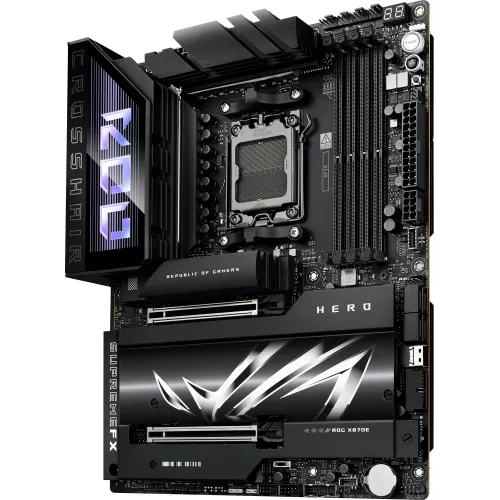 Материнская плата Asus ROG CROSSHAIR X870E HERO Socket AM5 AMD X870E 4xDDR5 ATX AC`97 8ch(7.1) 5Gigabit + 2.5Gigabit Ethernet RAID+HDMI