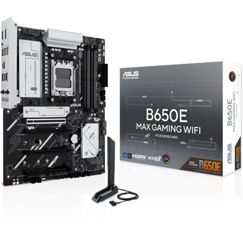 Материнская плата Asus B650E MAX GAMING WIFI Socket AM5 AMD B650 4xDDR5 ATX AC`97 8ch(7.1) 2.5Gg RAID+HDMI+DP