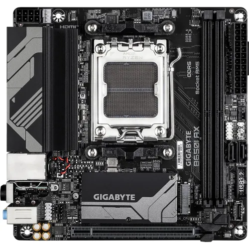 Материнская плата Gigabyte B650I AX Socket AM5 AMD B650 2xDDR5 mini-ITX AC`97 8ch(7.1) 2.5Gg RAID+HDMI+DP
