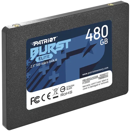 Накопитель SSD Patriot SATA-III 480GB PBE480GS25SSDR Burst Elite 2.5"