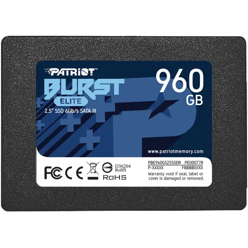 Накопитель SSD Patriot SATA-III 960GB PBE960GS25SSDR Burst Elite 2.5"