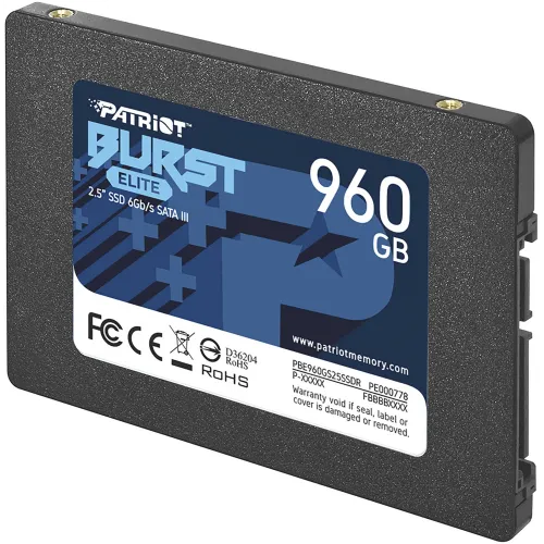 Накопитель SSD Patriot SATA-III 960GB PBE960GS25SSDR Burst Elite 2.5"
