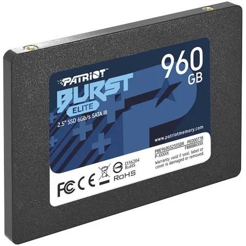 Накопитель SSD Patriot SATA-III 960GB PBE960GS25SSDR Burst Elite 2.5"