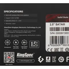 Накопитель SSD Kingspec SATA-III 1TB P3-1TB 2.5"
