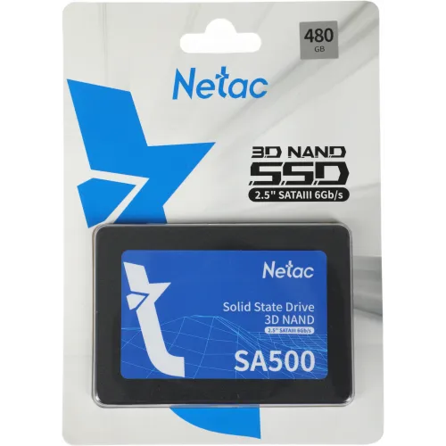 Накопитель SSD Netac SATA-III 480GB NT01SA500-480-S3X SA500 2.5"