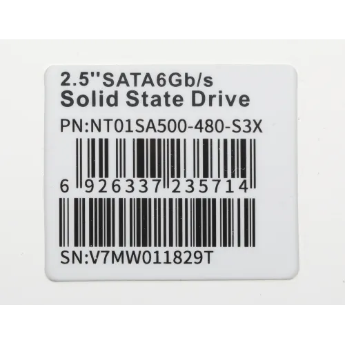Накопитель SSD Netac SATA-III 480GB NT01SA500-480-S3X SA500 2.5"