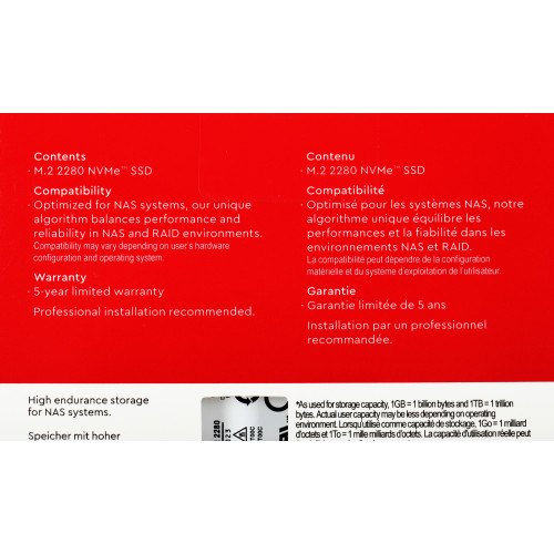 Накопитель SSD WD Original PCIe 3.0 x4 4TB WDS400T1R0C Red SN700 M.2 2280