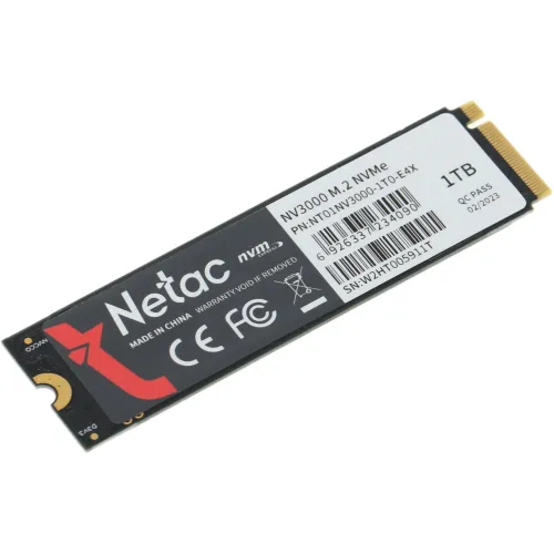 Накопитель SSD Netac PCIe 3.0 x4 1TB NT01NV3000-1T0-E4X NV3000 M.2 2280