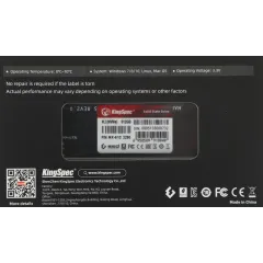 Накопитель SSD Kingspec PCIe 3.0 x4 512GB NX-512 M.2 2280 0.9 DWPD